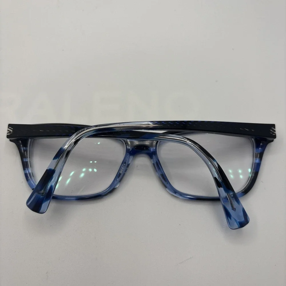 Alain Mikli Eyeglasses A03037 BOA3 Blue/Black Striped Frame 53-15-140mm #019
